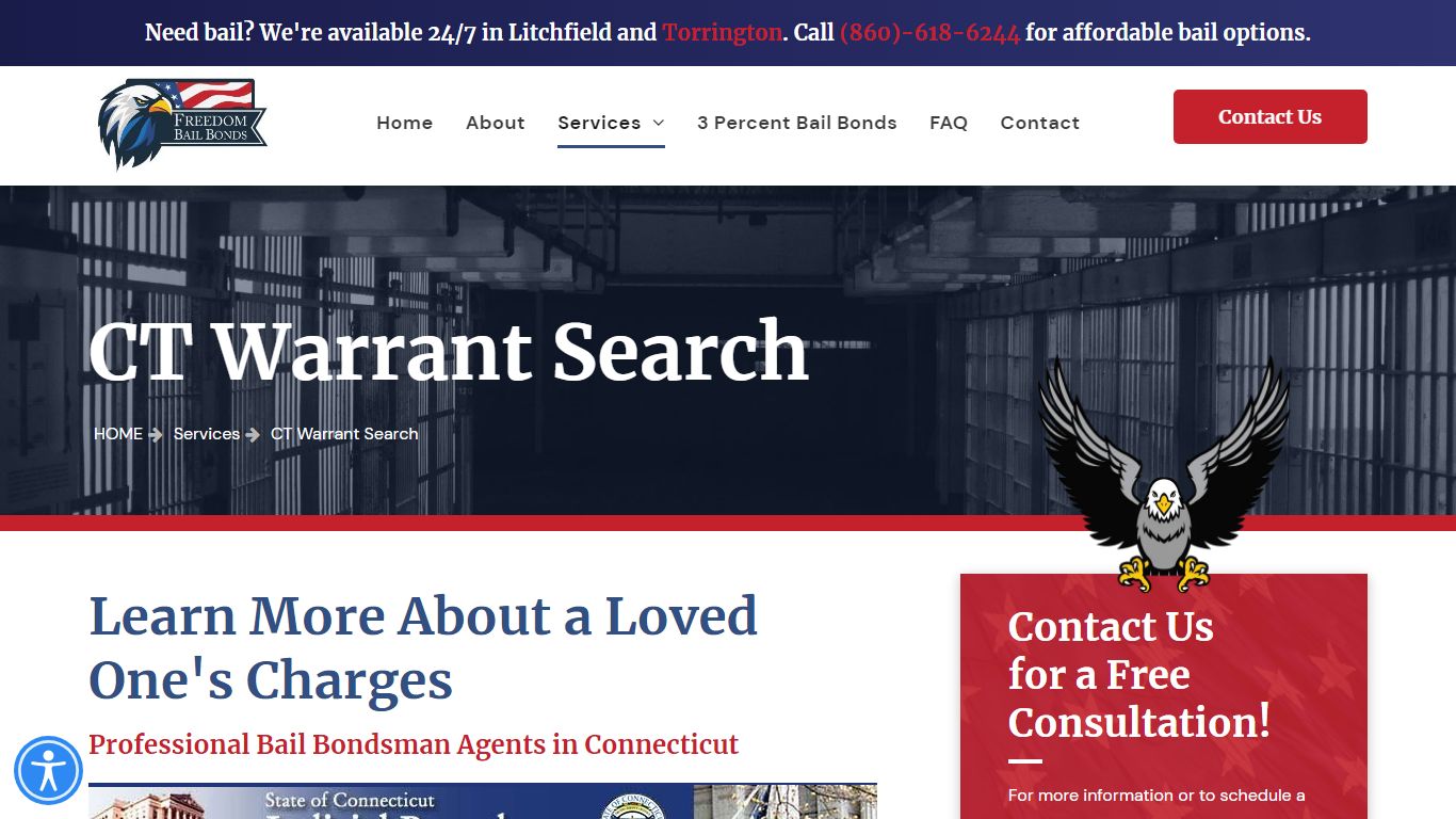 CT Warrant Search Litchfield, Hartford: Freedom Bail Bonds | Bantam CT